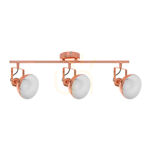 Check Edit Ceiling Light, 3xE27, Max. 60W, Copper Metal, 64.5 cm
