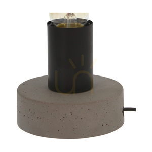 Enar Table Lamp, 1xE27, Max. 25W, Gray Concrete/Black Metal/Black PVC Cable, Ø10 cm small 1