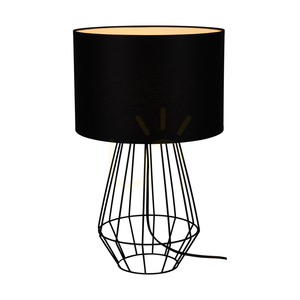 Endorfina Table Lamp, 1xE27, Max. 60W, Black Metal/Black PVC Cable/Black Lampshade, Ø30 cm small 1