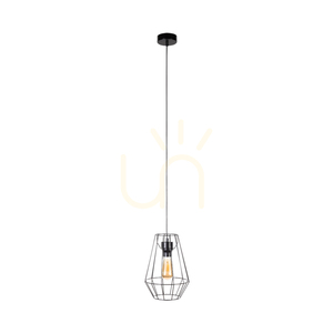 Endorfina Pendant Light, 1xE27, Max. 60W, Black Metal/Black PVC Cable, Ø21 cm small 0