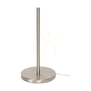 Eros Floor Lamp, 1xE27 (Max. 60W), 1xLED 3000K 3W, Satin Metal/Transparent PVC Cable/White Lampshade Ø40 cm small 2