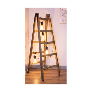 Eskalo Floor Lamp, 4xE27, Max. 15W LED, Walnut-Stained Pine / Black Metal / Black PVC Cable, 82 cm small 3