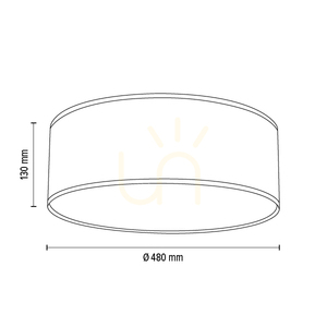 Espacio Ceiling Light, 4xE27, Max. 25W, White Metal/Multicolored Wallpaper Lampshade, Ø48 cm small 2