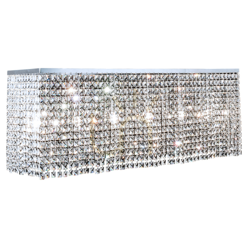 Check Euphoria Ceiling Light, 6xE14, Max. 40W, Chrome Metal/Clear Crystals, 110 cm