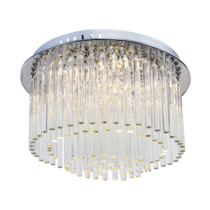 Euphoria Ceiling Light, Includes 6x LED 3000K 18W, Chrome Metal/Transparent Crystals, Ø40 cm small 1