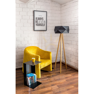 Finja Floor Lamp, 1xE27, Max. 60W, Oiled Oak/Anthracite, Braided Cable/Black, Lampshade Ø52 cm small 2