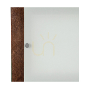 Finn Wall Sconce, 1xLED, 2700K, 14W, Beech and Walnut Wood / White-Transparent Glass, 29 cm small 1
