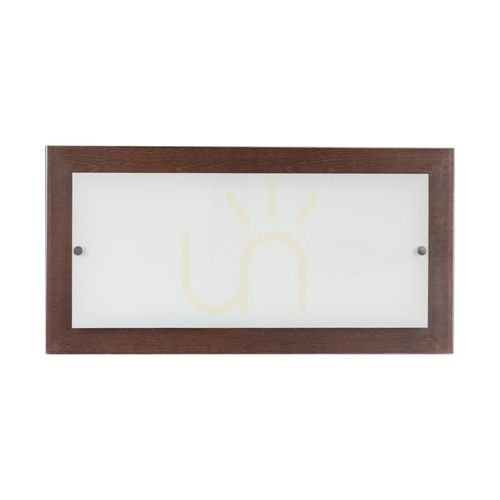 Check Finn Wall Sconce, 1xLED, 2700K, 24W, Beech and Walnut Wood / White-Transparent Glass, 57 cm