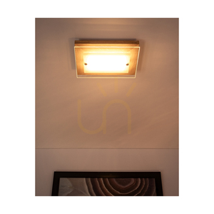 Finn Wall Sconce 1xLED 2700K 10W Oiled Oak/Chrome Metal/White Glass 29 cm small 2