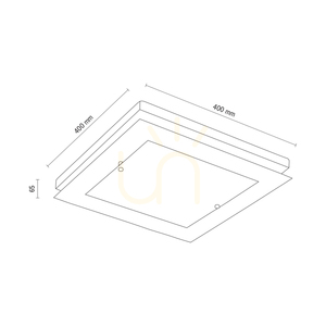 Finn Ceiling Light, 1xLED, 2700K, 24W, Birch/Chrome Metal/White Glass, 40 cm small 2