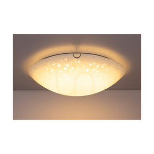 Flora Ceiling Light, Includes 1x LED 2700K 18W, Chrome Metal/White Glass Shade, Ø40 cm small 4