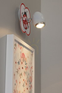 Fly Wall Sconce 1xGU10 Max 50W White/Chrome Metal with Ladybug Pattern 16 cm small 3