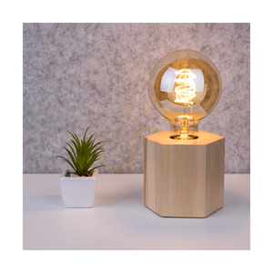 Fofi Table Lamp, 1xE27, Max. 25W, Birch/Black, PVC Cable 12 cm small 2