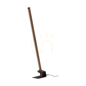 Forestier Floor Lamp, 1xLED, 3000K, 18W, Walnut-Stained Pine / Black Metal / Black PVC Cable, 40 cm small 0