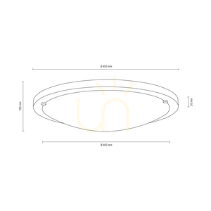 Frida Ceiling Light, 1xLED, 2700K, 18W, Beech and Walnut Wood / White Glass Shade, Ø45 cm small 3