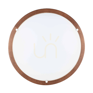 Frida Ceiling Light, 1xLED, 2700K, 18W, Beech and Walnut Wood / White Glass Shade, Ø45 cm small 0