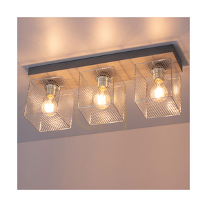 Gittan Ceiling Light, 3xE27, Max. 60W, Concrete Gray/Chrome-Plated Metal Shade, 55 cm small 2