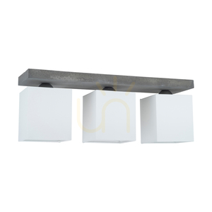 Great Ceiling Light, 3xE27, Max. 25W, Concrete Gray/White, 55 cm Shade small 0