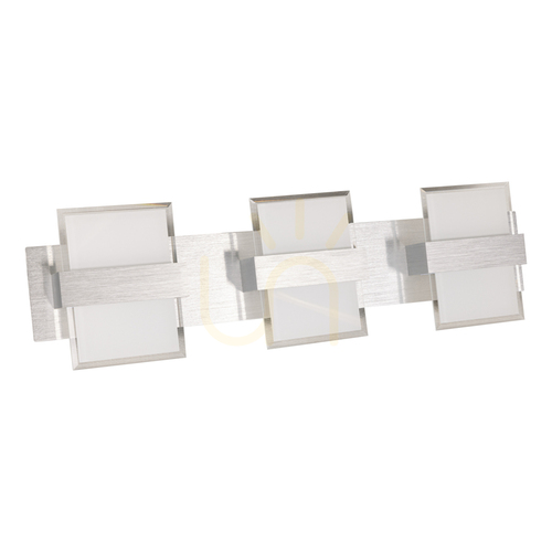 Check Hana Wall Sconce, 3xLED, 3000K, 5W, Brushed Aluminum, Metal/Milky-Transparent Glass, 54.5 cm