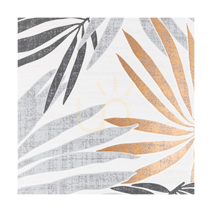 Hoja Ceiling Light, 3xE27, Max. 25W, White Metal/Multicolored Wallpaper Lampshade, Ø38 cm small 1