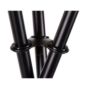 Hugo Floor Lamp, 1xE27, Max. 60W, Black Metal/Black PVC Cable/White Cellulose Lampshade, 62 cm small 1