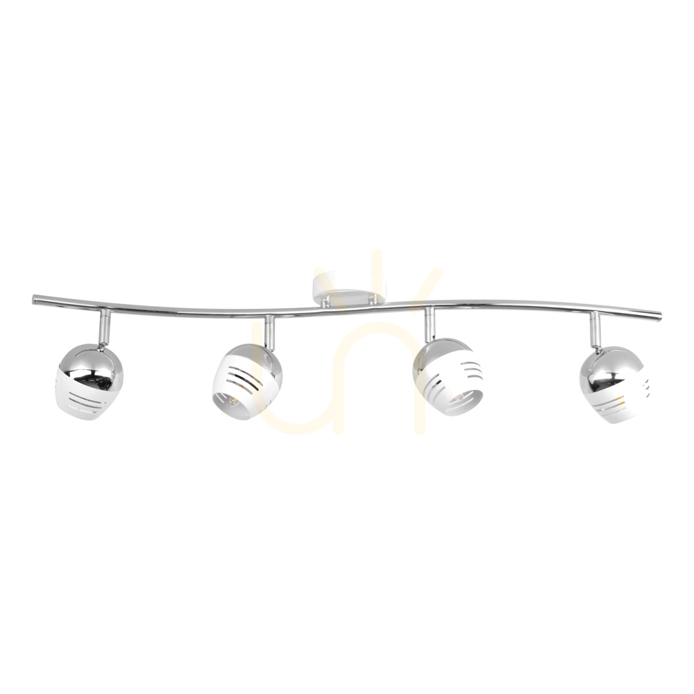 Hypnos Ceiling Light, 4xG9, Max. 28W, Chrome/White Metal, 76.5 cm