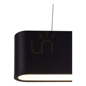 Illumina Pendant Light, Includes 1x LED 3000K 21W, Black Metal/Transparent PVC Cable/Black Lampshade 61 cm small 2