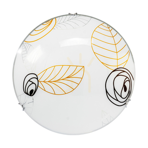 Indiana Ceiling Light, Includes 1x LED 2700K 30W, Chrome Metal/White Glass Shade, Ø50 cm small 4