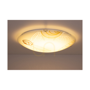 Indiana Ceiling Light, Includes 1x LED 2700K 30W, Chrome Metal/White Glass Shade, Ø50 cm small 5