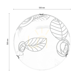 Indiana Ceiling Light, Includes 1x LED 2700K 30W, Chrome Metal/White Glass Shade, Ø50 cm small 6