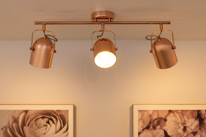 Inga Ceiling Light, 3xE27, Max. 60W, Copper-Finish Metal, 64 cm small 3