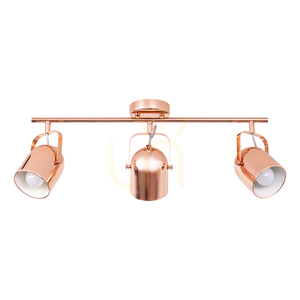 Inga Ceiling Light, 3xE27, Max. 60W, Copper-Finish Metal, 64 cm small 0