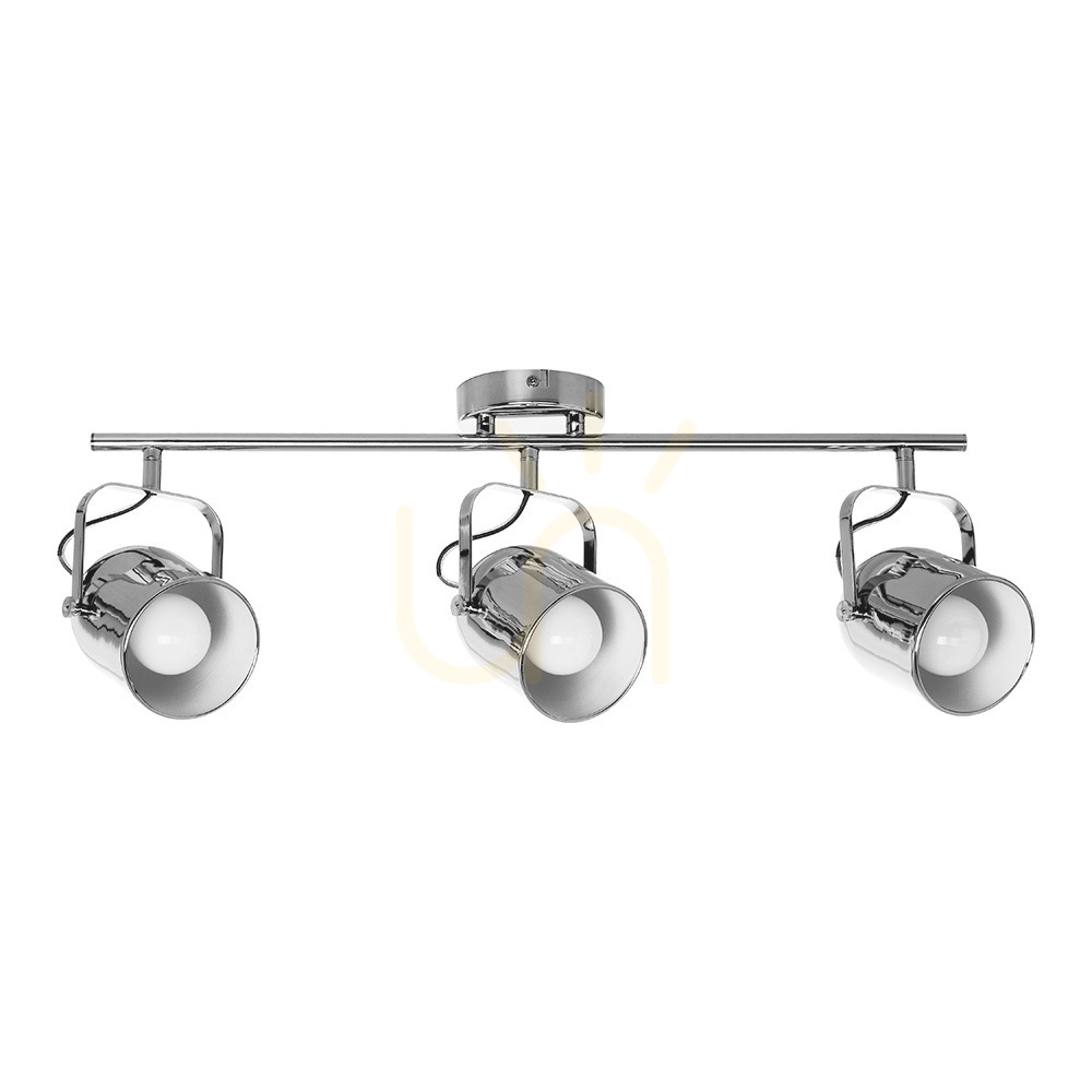 Inga Ceiling Light, 3xE27, Max. 60W, Chrome Metal, 64 cm