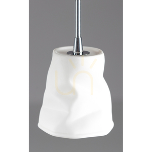 Joelle Pendant Light, 9xG4, Max. 20W, Chrome Metal/White Ceramic Shade, Ø44 cm small 3