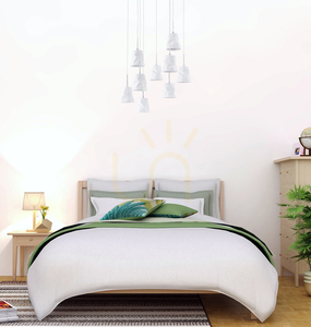 Joelle Pendant Light, 9xG4, Max. 20W, Chrome Metal/White Ceramic Shade, Ø44 cm small 5