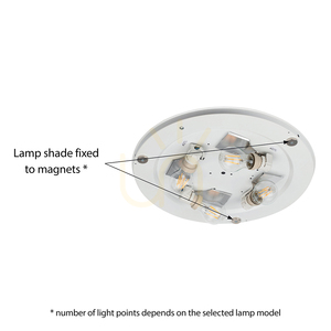 Josefina Ceiling Light, 4xE27, Max. 25W, White Metal/Anthracite Shade, Ø48 cm small 2