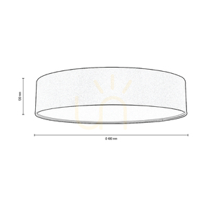 Josefina Ceiling Light, 4xE27, Max. 25W, White Metal/Anthracite Shade, Ø48 cm small 3