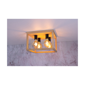 Kago Ceiling Light, 4xE27, Max. 60W, Oiled Oak/Black Metal, 36 cm small 5