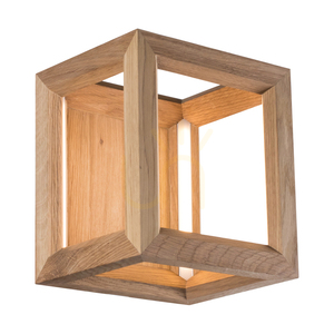 Kago LED Wall Sconce, 1xLED, 3000K, 9W, Oiled Oak, 20 cm small 0