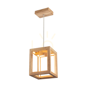 Kago LED Pendant Light, 1xLED, 3000K, 21W, Oiled Oak/Transparent PVC Cable, 22 cm small 1