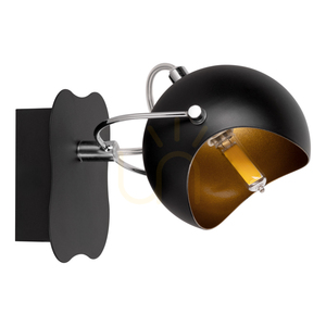 Kana Wall Sconce 1xG9 Max. 28W Black/Gold Metal 12 cm small 0
