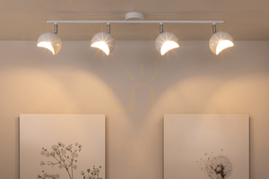 Kita Ceiling Light, 4xG9, Max. 28W, Chrome/White Metal, 83 cm small 3