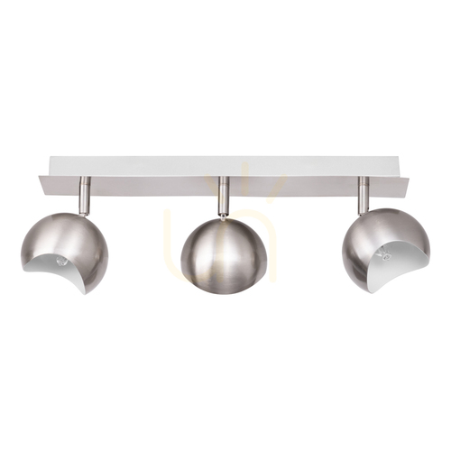 Check Kumi Ceiling Light, 3xG9, Max. 28W, Satin/White Metal, 48 cm