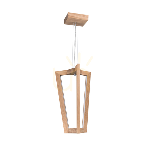 Check Leif Pendant Light, 3xLED, 3000K, 20.5W, Oiled Oak / Transparent PVC Cable, 53 cm