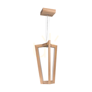 Leif Pendant Light, 3xLED, 3000K, 20.5W, Oiled Oak / Transparent PVC Cable, 53 cm small 0