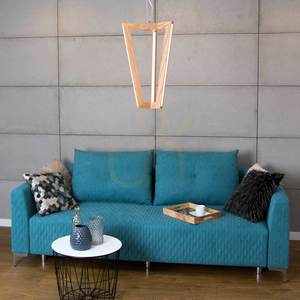 Leif Pendant Light, 6xLED, 3000K, 43W, Oiled Oak / Transparent PVC Cable, 53 cm small 4