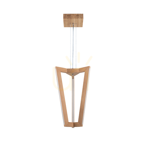 Check Leif Pendant Light, 6xLED, 3000K, 43W, Oiled Oak / Transparent PVC Cable, 53 cm