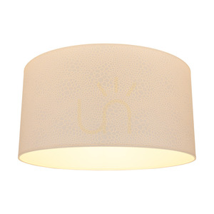 Leila Floor Lamp, 1xE27, Max. 60W, Chrome Metal/Transparent PVC Cable/Paper and PVC Lampshade with Crocodile Pattern, Ø50 cm small 3
