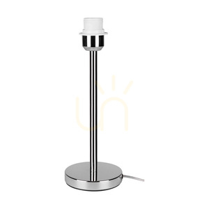 Leila Table Lamp, 1xE27, Max. 40W, Chrome Metal / Transparent PVC Cable / Paper and PVC Lampshade with Wood-Grain Pattern, Ø50 cm small 7