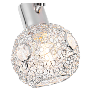 Lena Ceiling Light, 2xG9, Max. 28W, Chrome/Transparent Metal, 29.5 cm small 2